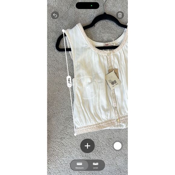 NWT Faherty Isla Egret top XS, $178 A20 - Picture 9 of 10